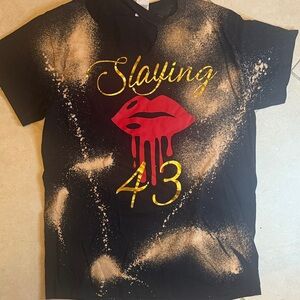 Slaying 43 Kids Black and Red Graphic Tee